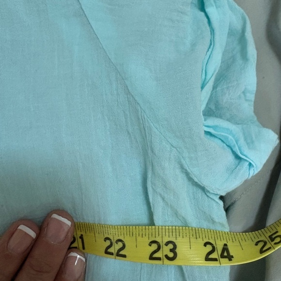 Calia Light Blue Button Down Shirt Swim Cover Up Size XL Lightweight EUC - Picture 4 of 5